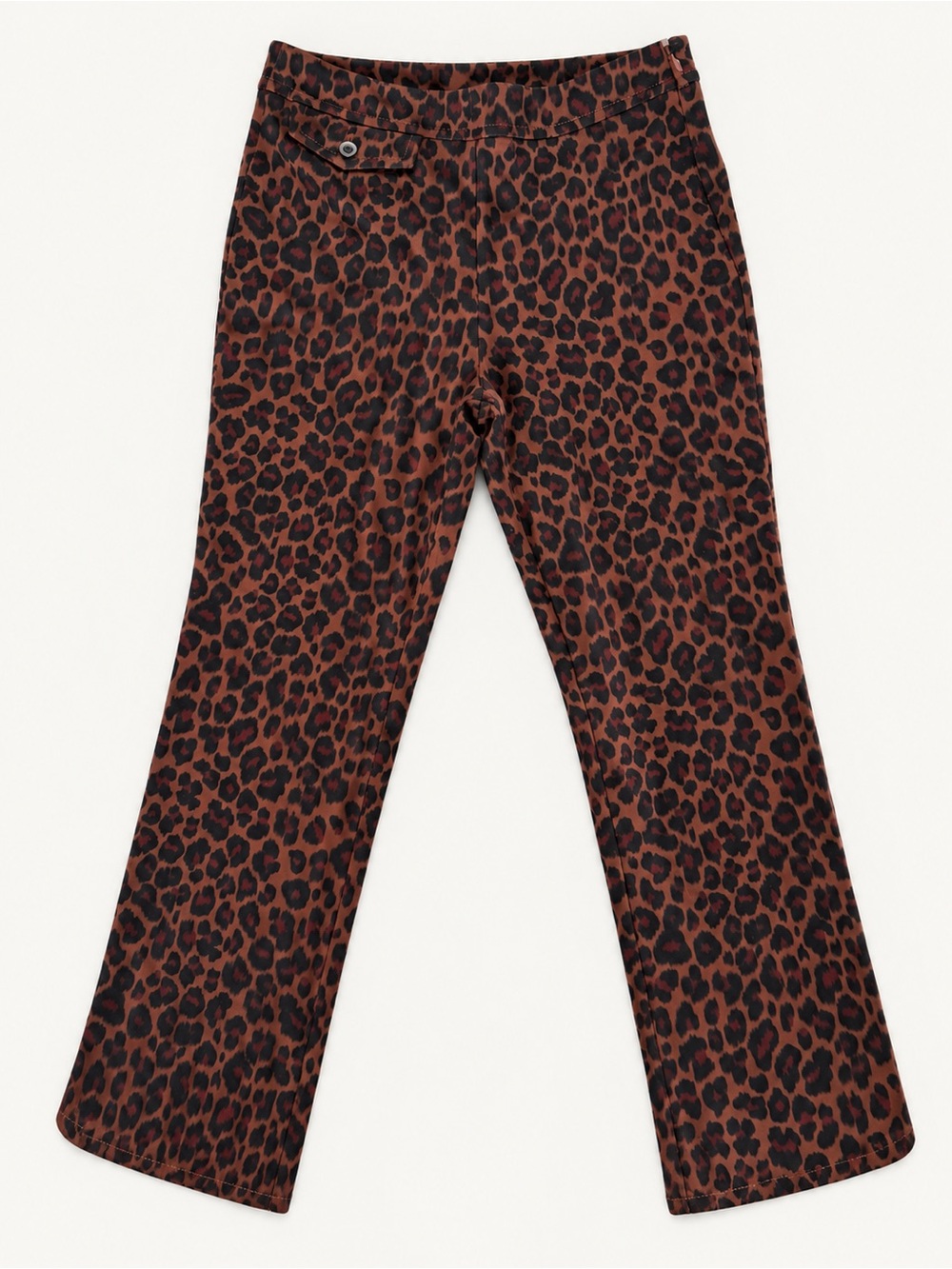 Maeve Anthropologie Leopard Print Cropped Slim Pants Brown Black Size 6